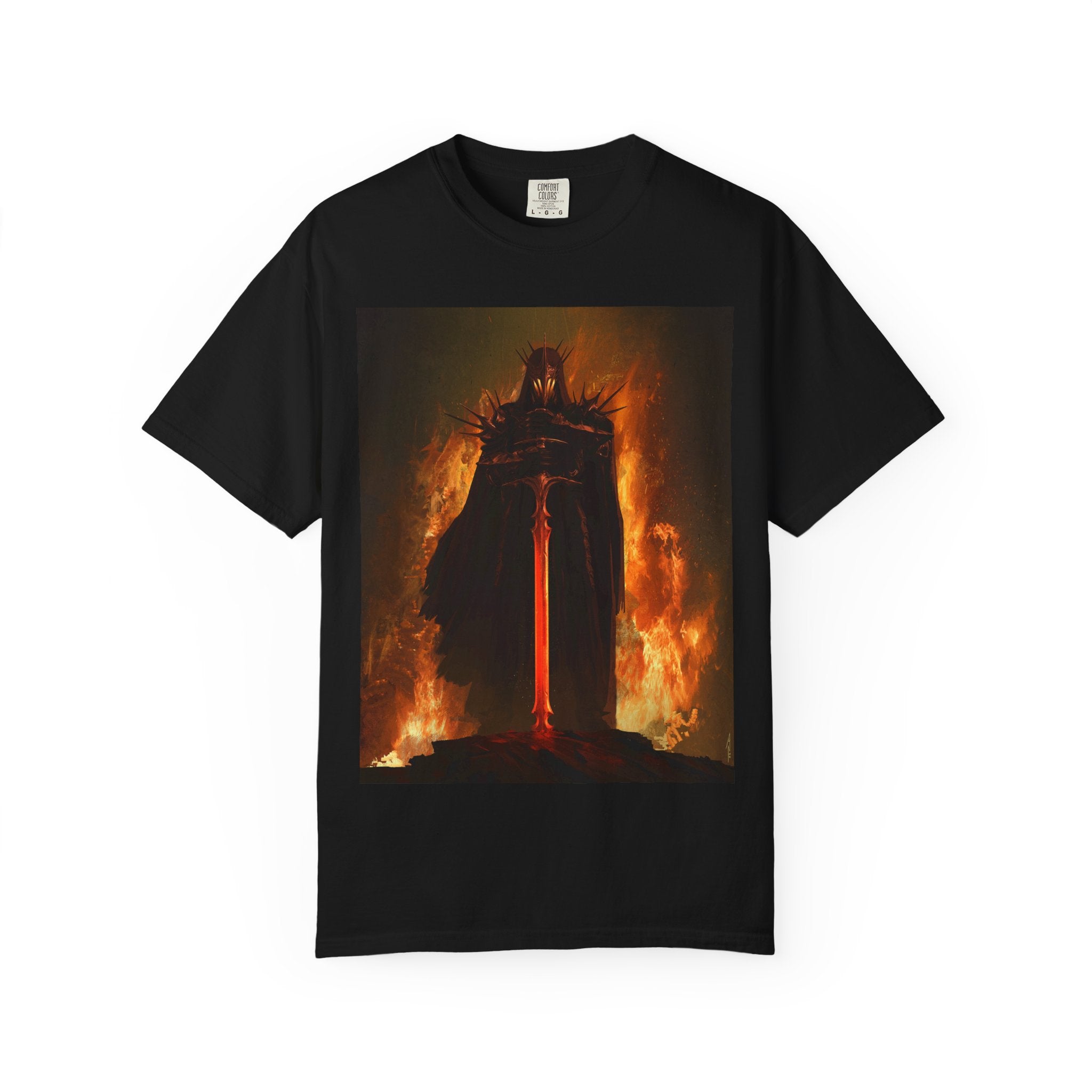 Dark King with Flaming Sword T-Shirt