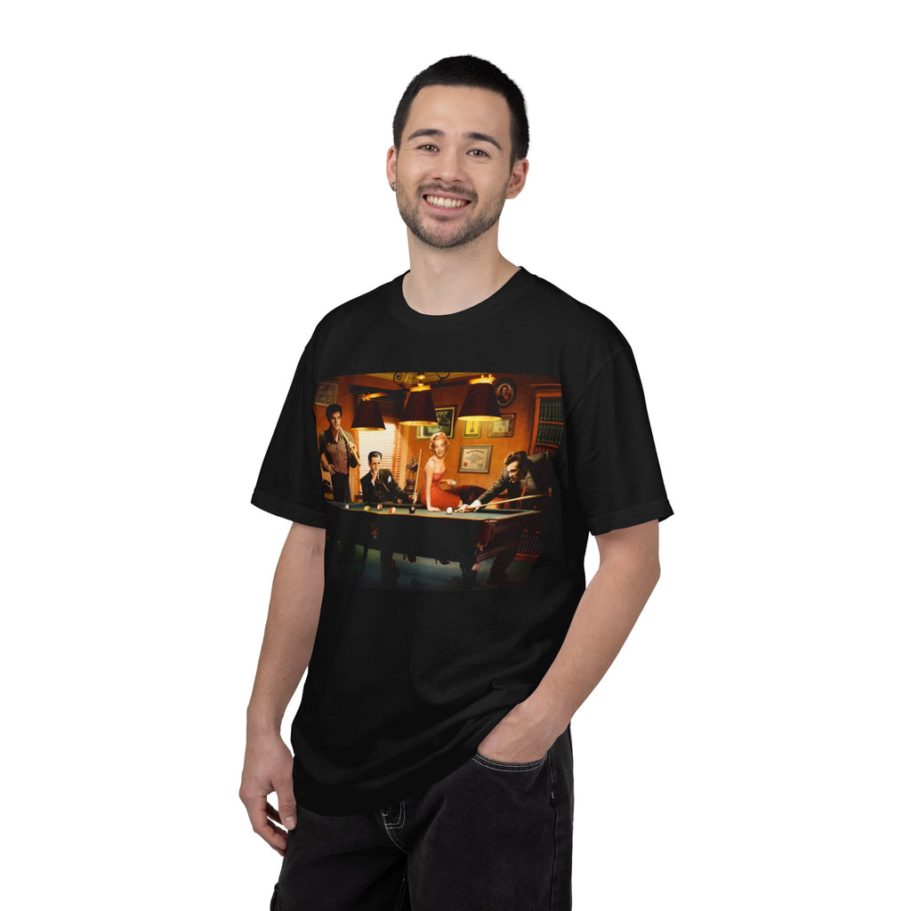 Billiards Crew Graphic T-Shirt — Pool Hall Vintage Photo Tee