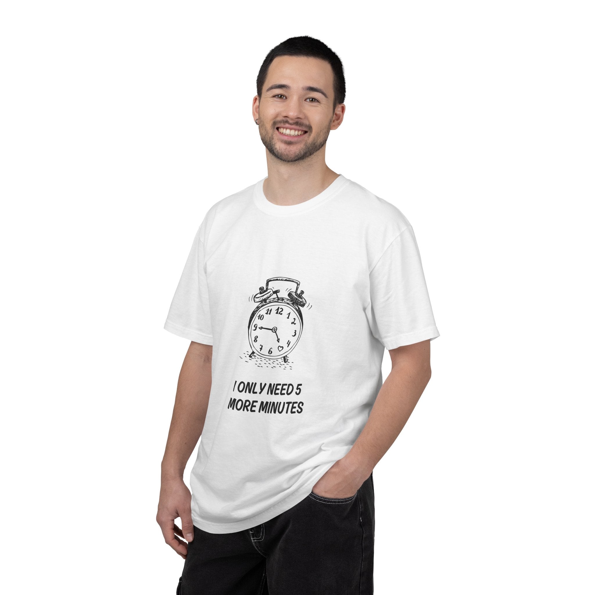 I Only Need 5 More Minutes T-Shirt — Funny Alarm Clock Graphic Tee