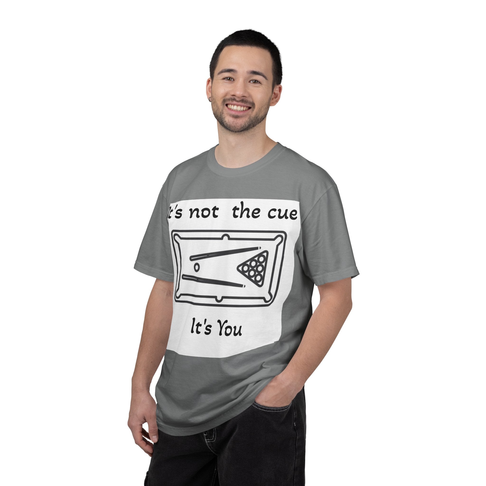 Pool Table T-Shirt — "It's Not the Cue, It's You" Funny Billiards Tee
