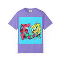 Graphic T-Shirt — Neon Cartoon Sponge & Starfish 'Dope' Street Art Tee