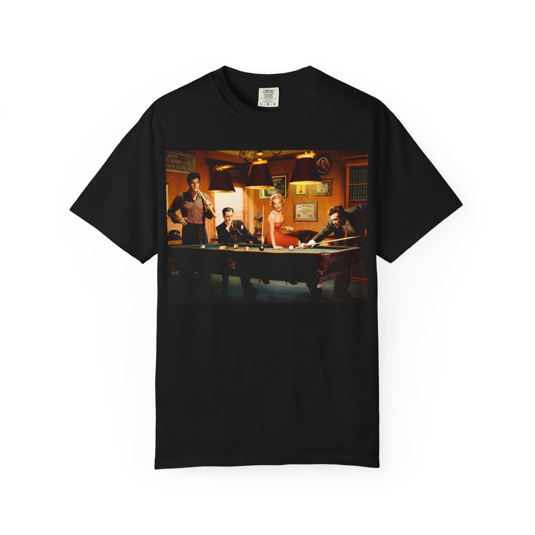 Billiards Crew Graphic T-Shirt — Pool Hall Vintage Photo Tee